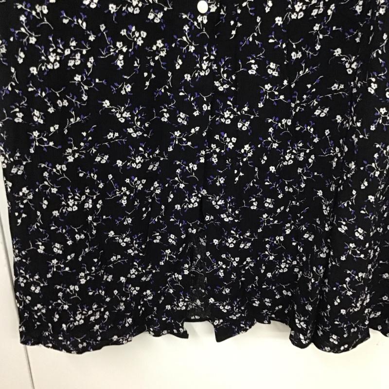 アズールバイマウジー AZUL BY MOUSSY スカート ロングスカート 250DSS31-064C PEDICEL BUTTON SKIRT M 総柄 黒 / ブラック /  レディース USED 古着 中古 10130821