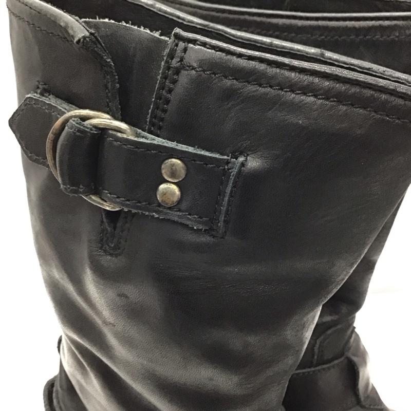 ディーゼル DIESEL ブーツ エンジニアブーツ 37 レザー 無地 黒 / ブラック /  レディース USED 古着 中古 10121056