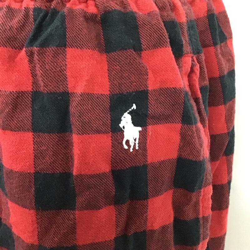 ポロバイラルフローレン Polo by RALPH LAUREN ボトムス ボトムス コットン イージーパンツ L チェック 黒 / ブラック / X 赤 / レッド /  メンズ USED 古着 中古 10114959