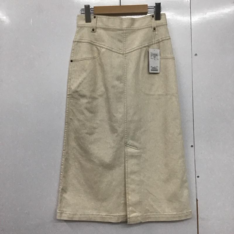 シップス SHIPS スカート ひざ丈スカート 36 無地 アイボリー / アイボリー /  レディース USED 古着 中古 10143747