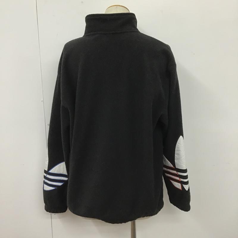 アディダス adidas ジャケット、上着 ジャケット、ブレザー GN8043 TricolorPolarFleece12ZipHoodie 長袖フリースジャケット ジップアップ ロゴ、文字 黒 / ブラック /  メンズ USED 古着 中古 10105583