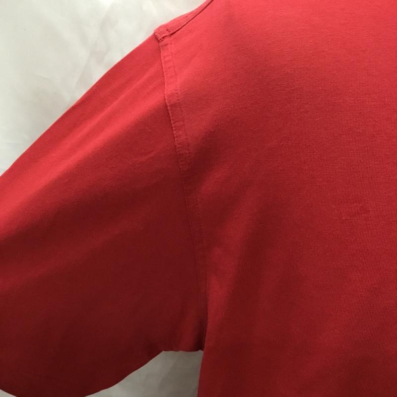 アディダス adidas Tシャツ 半袖 半袖カットソー プリントTシャツ スタンドネックカットソー 0 ロゴ、文字 えんじ / ワインレッド /  メンズ USED 古着 中古 10113291