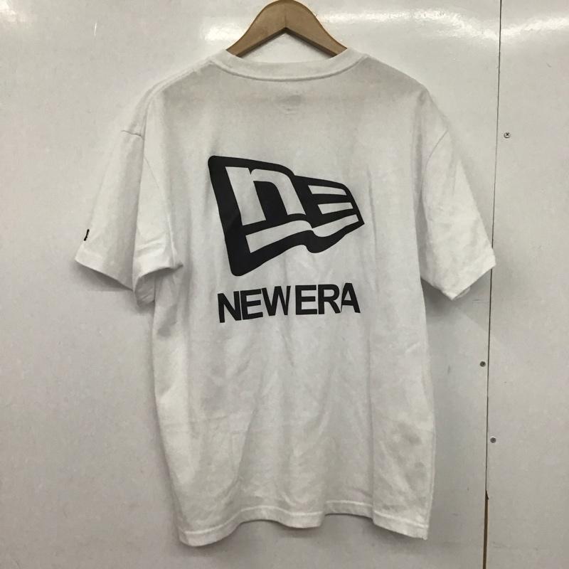 ニューエラ NEW ERA Tシャツ 半袖 半袖カットソー プリントTシャツ クルーネックカットソー L ロゴ、文字 白 / ホワイト /  メンズ USED 古着 中古 10146762