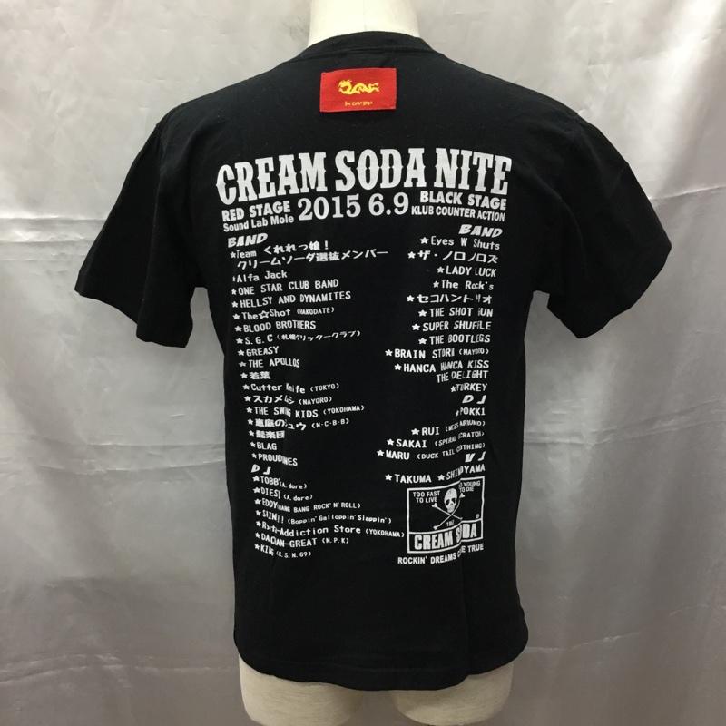 クリームソーダ CREAMSODA Tシャツ 半袖 M プリント 黒 / ブラック /  メンズ USED 古着 中古 10108776