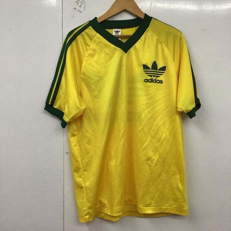 アディダス adidas Tシャツ 半袖 無地 X ロゴ、文字 黄 / イエロー /  メンズ USED 古着 中古 10128491