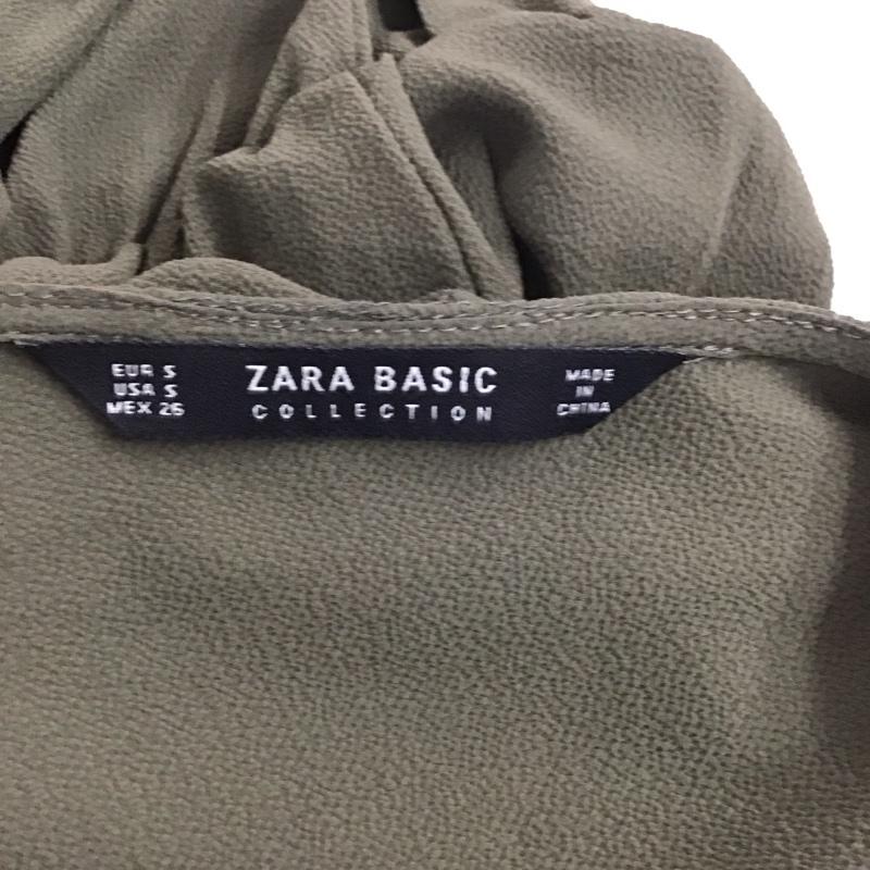 ザラベーシック ZARA BASIC ワンピース・ドレス・オールインワン ワンピース・ドレス・オールインワン オールインワン ノースリーブ ワイドパンツ S 無地 カーキ / カーキ /  レディース USED 古着 中古 10141297