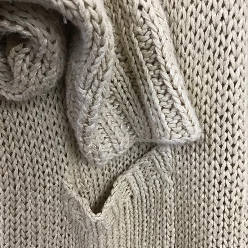 ポロバイラルフローレン Polo by RALPH LAUREN ニット、セーター 長袖 長袖ニットカットソー Vネック セーター M 無地 ベージュ / ベージュ /  メンズ USED 古着 中古 10147269
