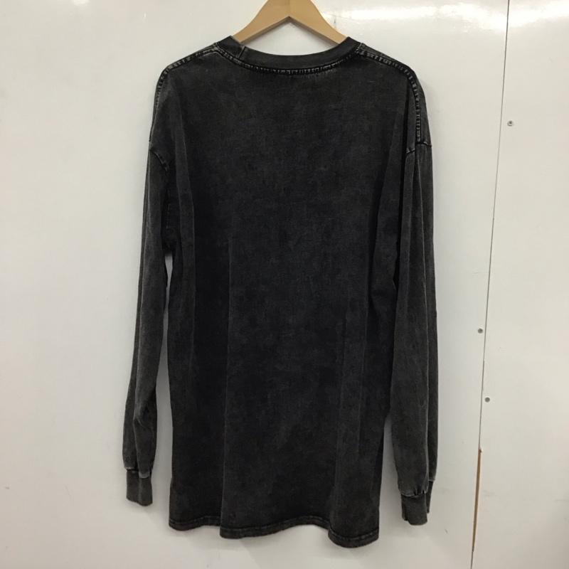古着 USED カットソー 長袖 長袖カットソー プリントカットソー クルーネック 古着 L プリント 黒 / ブラック /  メンズ USED 古着 中古 10134934
