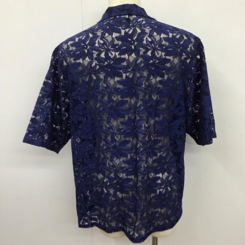 ニードルス Needles シャツ、ブラウス 半袖 半袖シャツ 総柄シャツ シースルーシャツ L 総柄 青 / ブルー /  メンズ USED 古着 中古 10125512