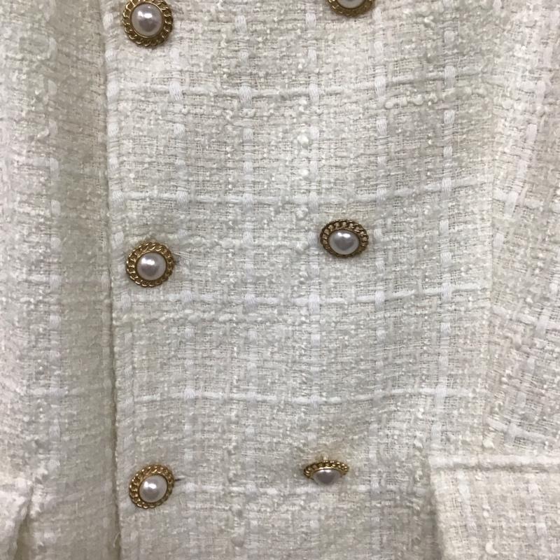 ザラ ZARA ベスト ベスト 2997 220 251 ロング丈 M チェック 白 / ホワイト /  レディース USED 古着 中古 10139115
