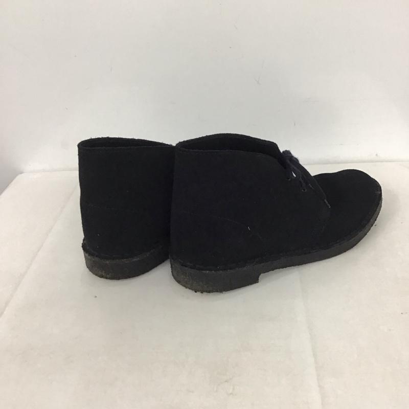 クラークス Clarks ブーツ ショートブーツ デザートブーツ 39.5 US：6 無地 黒 / ブラック /  メンズ USED 古着 中古 10141046
