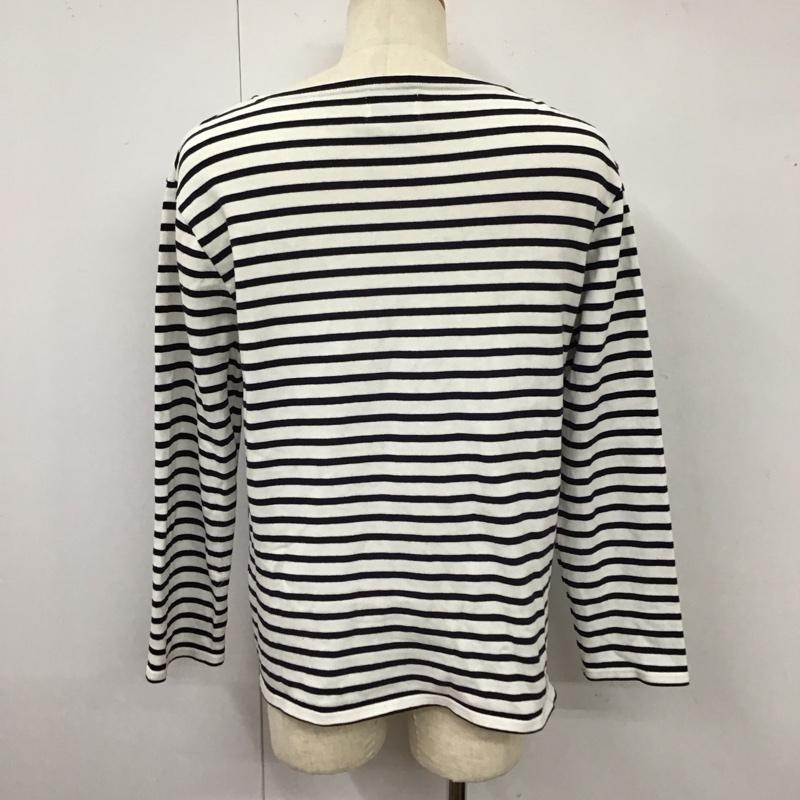 アデイインザライフ ユナイテッドアローズ A day in the life UNITED ARROWS カットソー 長袖 6212-699-0512 ボートネック M ボーダー柄 白 / ホワイト / X 紺 / ネイビー /  メンズ USED 古着 中古 10116816