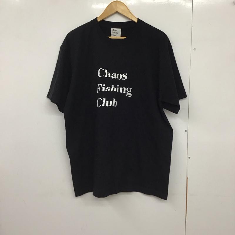 カオス フィッシング クラブ Chaos Fishing Club Tシャツ 半袖 半袖カットソー プリントTシャツ クルーネックカットソー L ロゴ、文字 黒 / ブラック /  メンズ USED 古着 中古 10147056