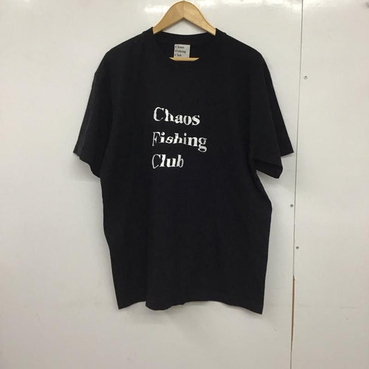 カオス フィッシング クラブ Chaos Fishing Club Tシャツ 半袖 半袖カットソー プリントTシャツ クルーネックカットソー L ロゴ、文字 黒 / ブラック /  メンズ USED 古着 中古 10147056