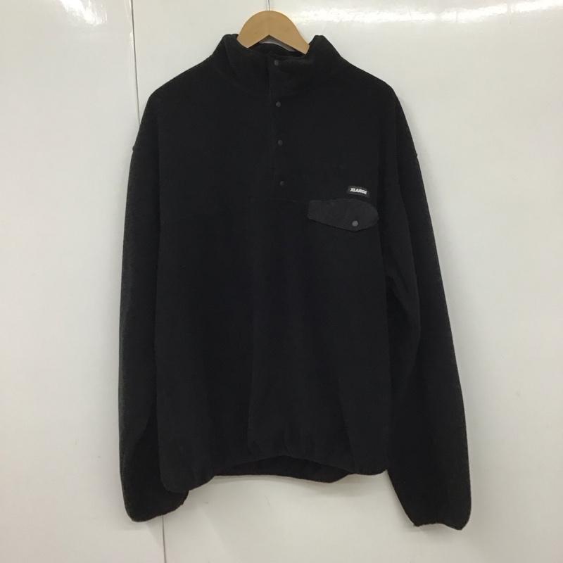 エクストララージ XLARGE ジャケット、上着 ジャケット、ブレザー フリースジャケット プルオーバー スタンドネック L ロゴ、文字 黒 / ブラック /  メンズ USED 古着 中古 10130124