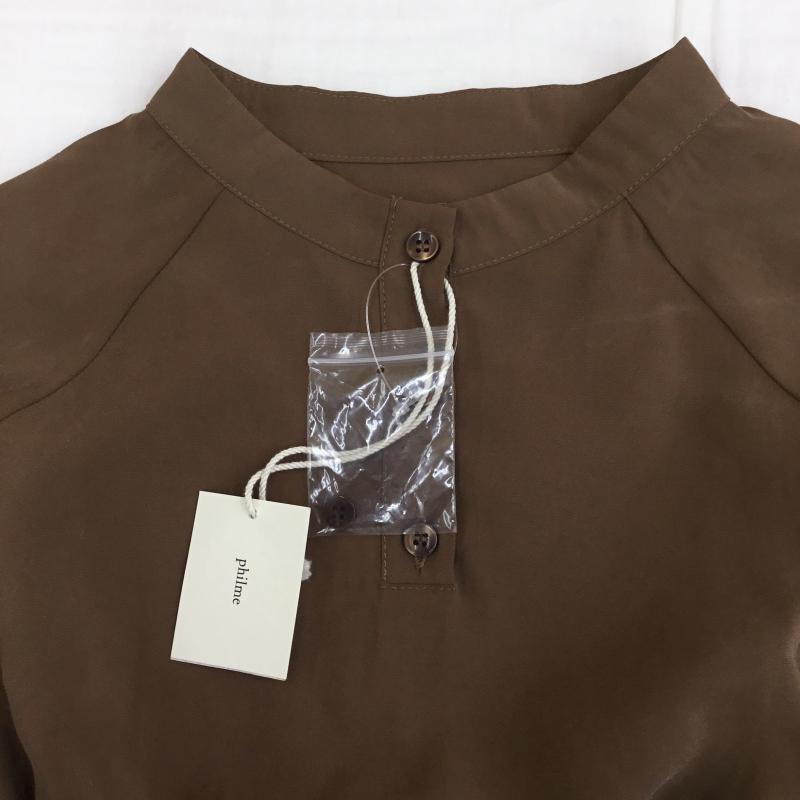 ユーズドクロージング used clothes シャツ、ブラウス 長袖 philme フィルム FREE 無地 茶 / ブラウン /  レディース USED 古着 中古 10134388