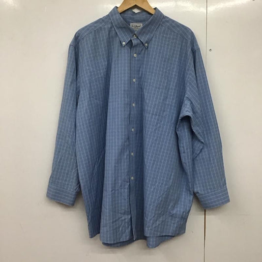 エルエルビーン L.L.Bean シャツ、ブラウス 長袖 長袖シャツ チェックシャツ カラーシャツ ボタンダウンシャツ チェック 水色 / ライトブルー /  メンズ USED 古着 中古 10140714