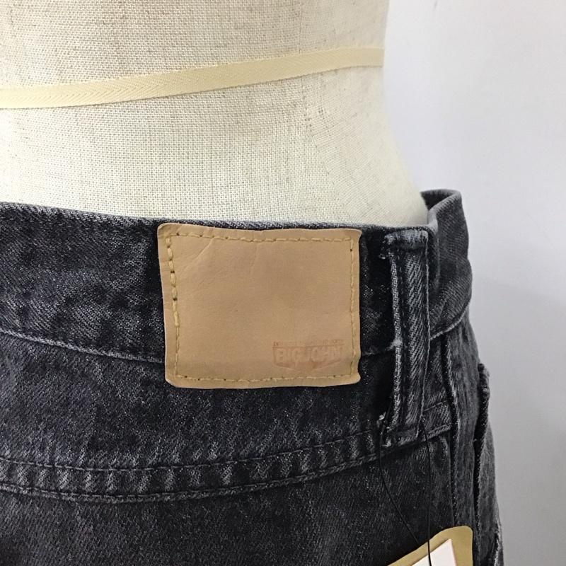 ビッグジョン Big John パンツ デニム、ジーンズ デニムパンツ ストレートパンツ ワイドパンツ カジュアルパンツ 27インチ 無地 黒 / ブラック /  レディース USED 古着 中古 10115177