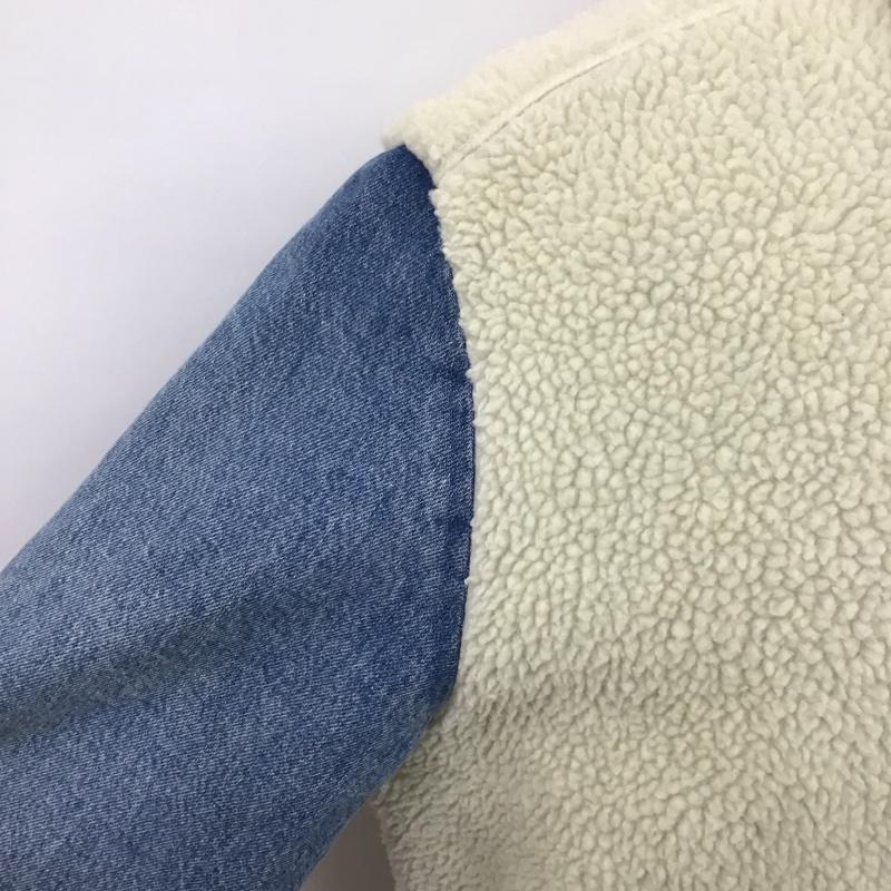 リーバイストラウスアンドコー Levi Strauss & co. ジャケット、上着 ジャケット、ブレザー デニムジャケット Gジャン カジュアルジャケット アウター ボア L 無地 白 / ホワイト / X インディゴ / インディゴ /  メンズ USED 古着 中古 10109768