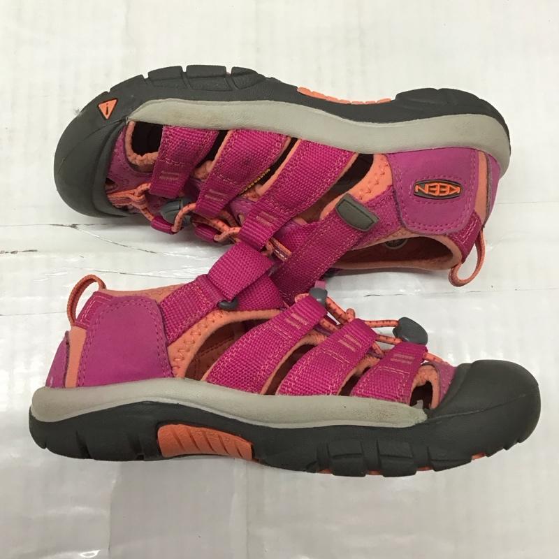 キーン KEEN シューズ シューズ 1014267 Newport H2 サンダル キッズ 20cm アウトドア 20.0cm ロゴ、文字 桃 / ピンク /  ガールズ USED 古着 中古 10115670