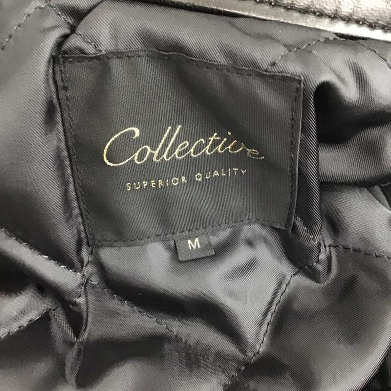 コレクティブ collective. ジャケット、上着 レザージャケット M0873LJM201 シングルライダースジャケット 羊革 M 無地 黒 / ブラック /  メンズ USED 古着 中古 10123667