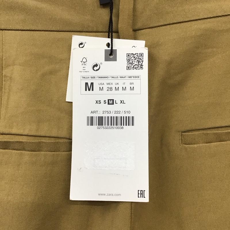 ザラ ZARA パンツ スラックス 2753 222 510 ワイドパンツ タグ付き M 無地 マスタード / マスタード /  レディース USED 古着 中古 10113010