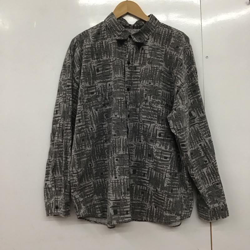 テンダーロイン TENDERLOIN シャツ、ブラウス 長袖 コットン M 総柄 灰 / グレー /  メンズ USED 古着 中古 10144034