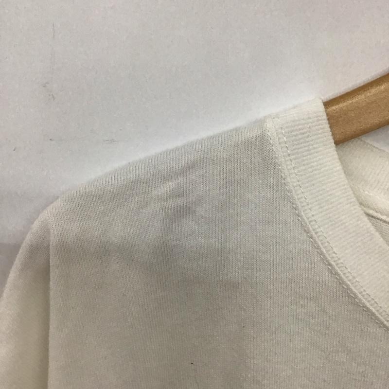 ブルーブルー BLUE BLUE Tシャツ 半袖 半袖カットソー プリントTシャツ クルーネックカットソー L ロゴ、文字 白 / ホワイト /  メンズ USED 古着 中古 10132186