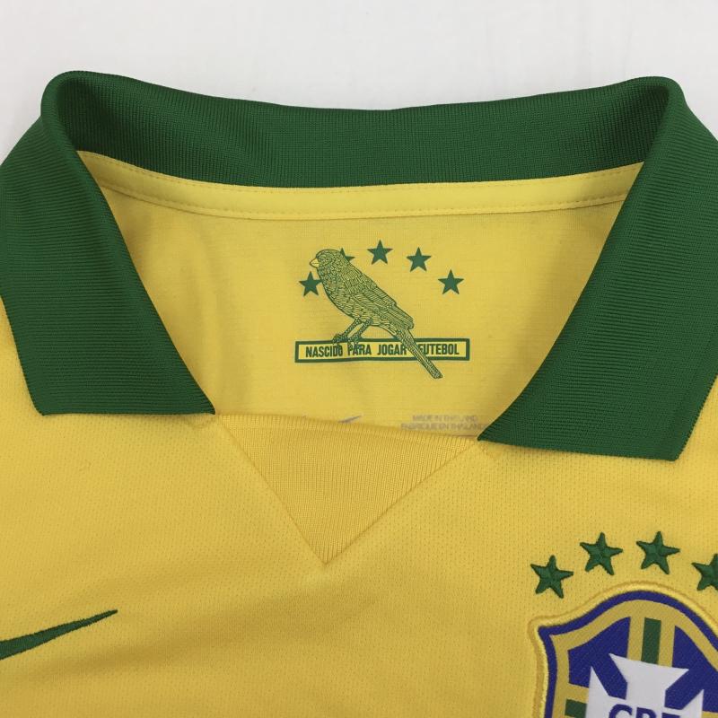 ナイキ NIKE カットソー 半袖 NIKE ブラジル代表2013レプリカユニフォーム　518730-703 S ロゴ、文字 黄 / イエロー / X 緑 / グリーン /  メンズ USED 古着 中古 10128208