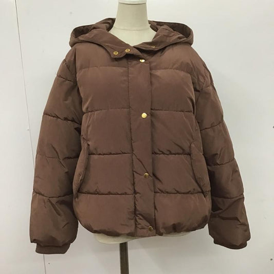 マジェスティックレゴン MAJESTIC LEGON ジャケット、上着 ジャンパー、ブルゾン 1086071047 カラーエコダウン ジップアップジャケット フード付きダウンジャケット M 無地 茶 / ブラウン /  レディース USED 古着 中古 10105622