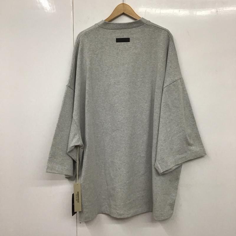 エッセンシャルズ ESSENTIALS Tシャツ 半袖 半袖カットソー V無地Tシャツ スウェットカットソー XL ロゴ、文字 灰 / グレー /  メンズ USED 古着 中古 10131994
