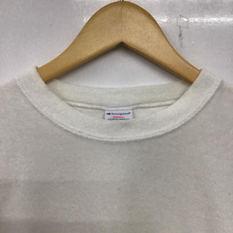 チャンピオン Champion Tシャツ 半袖 c8-p395 半袖カットソー クルーネックカットソー S ロゴ、文字 白 / ホワイト /  メンズ USED 古着 中古 10138726