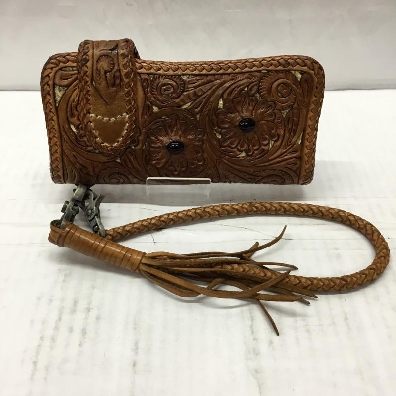 ゴダン GODANE 財布 長財布 レザー 総柄 茶 / ブラウン /  メンズ USED 古着 中古 10108852