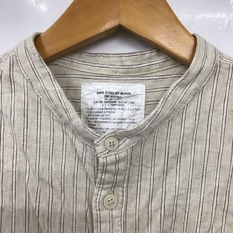 ニコアンド niko and... シャツ、ブラウス 長袖 NKN36642SM バンドカラー FREE ストライプ ベージュ / ベージュ /  レディース USED 古着 中古 10131100
