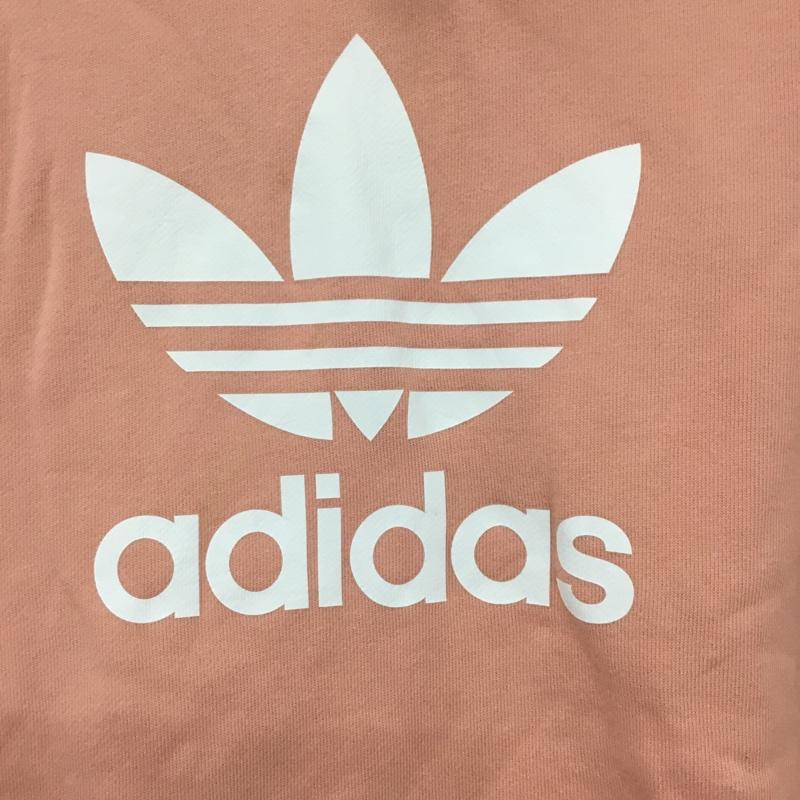 アディダス adidas パーカー 長袖 CW1245 フーディー プルオーバー M ロゴ、文字 桃 / ピンク /  メンズ USED 古着 中古 10144667