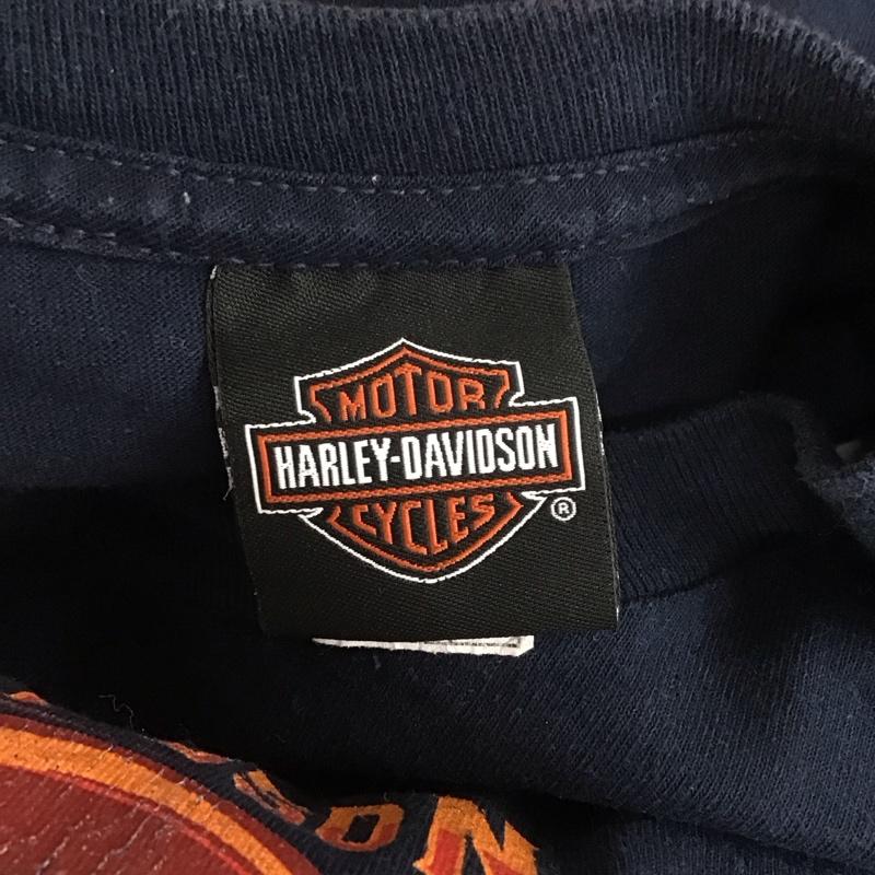 ハーレーダビッドソン Harley-Davidson Tシャツ 半袖 XL プリント 紺 / ネイビー /  メンズ USED 古着 中古 10109882