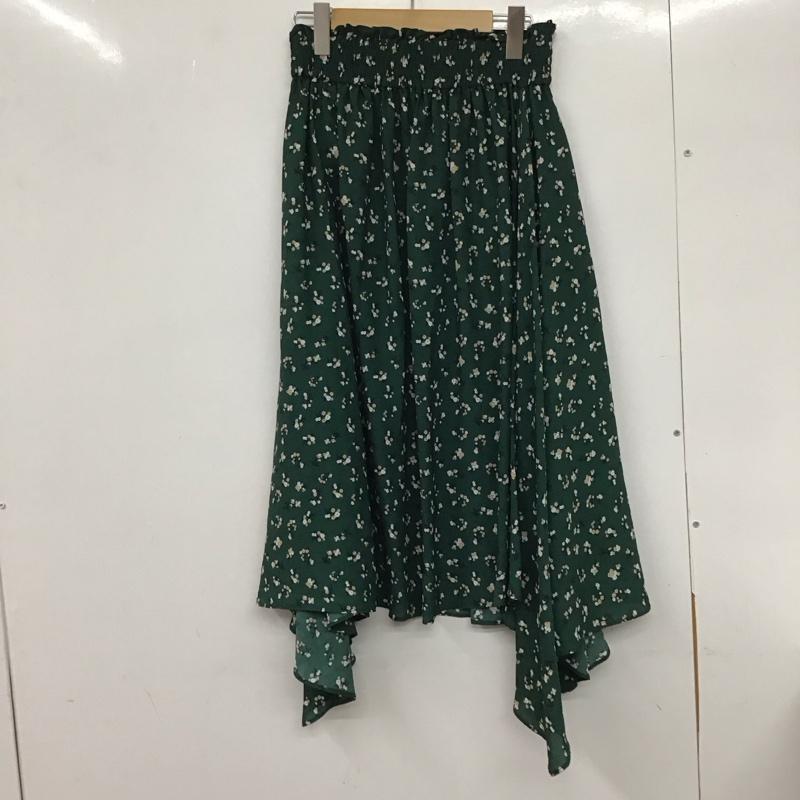 ローリーズファーム LOWRYS FARM スカート ロングスカート FREE 総柄 緑 / グリーン /  レディース USED 古着 中古 10130210