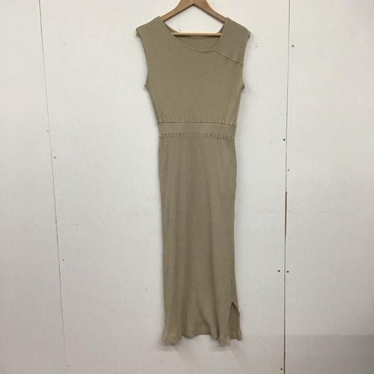 フリーズマート FREE S MART ワンピース ロングスカート ノースリーブニットワンピース タイトワンピース FREE 無地 ベージュ / ベージュ /  レディース USED 古着 中古 10142068