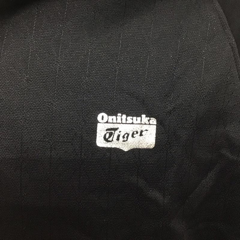 オニツカタイガー ONITSUKA TIGER ジャケット、上着 ジャンパー、ブルゾン ジップアップジャケット ジャンパー ジャケット カジュアルジャケット ジャージ L ロゴ、文字 黒 / ブラック / X 白 / ホワイト /  メンズ USED 古着 中古 10108016