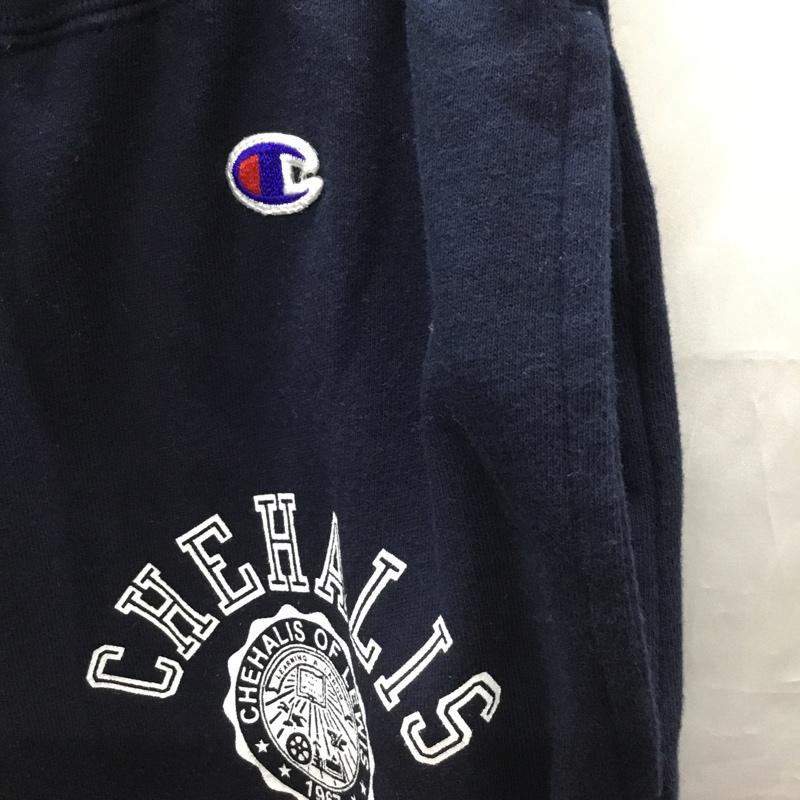 チャンピオン Champion パンツ ワークパンツ、ペインターパンツ スウェットパンツ ジャージ カジュアルパンツ ワイドパンツ L ロゴ、文字 紺 / ネイビー /  メンズ USED 古着 中古 10121800