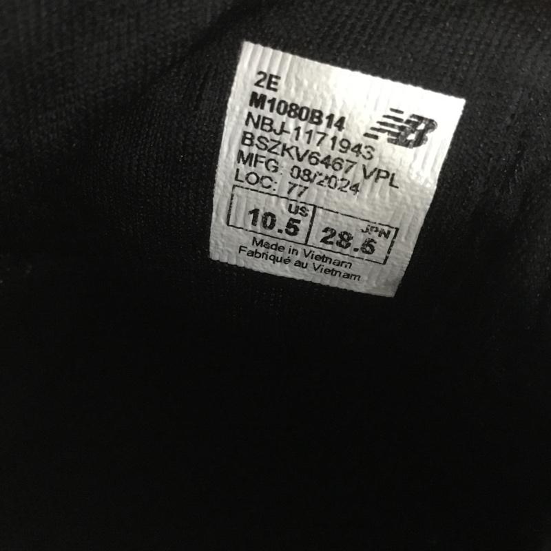 ニューバランス New Balance スニーカー スニーカー M1080B14 FRESH FOAM X 1080 28.5cm 28.5cm ロゴ、文字 黒 / ブラック / X 白 / ホワイト /  メンズ USED 古着 中古 10141609