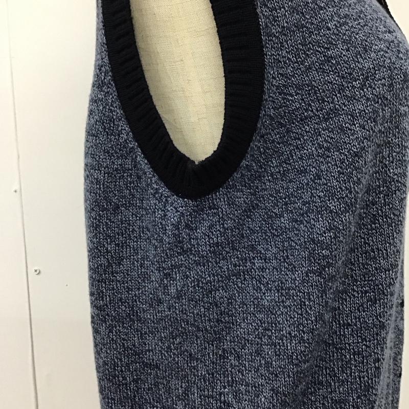 バーバリーゴルフ BURBERRY GOLF ベスト ベスト BGT97-853-28 ニット プルオーバー M ワンポイント 紺 / ネイビー /  メンズ USED 古着 中古 10120395
