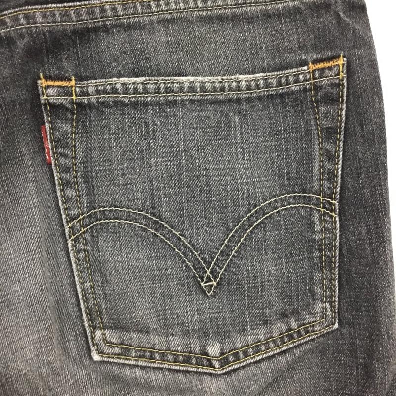 リーバイストラウスアンドコー Levi Strauss & co. パンツ デニム、ジーンズ デニムパンツ ストレートパンツ ワイドパンツ カジュアルパンツ 31インチ 無地 黒 / ブラック /  メンズ USED 古着 中古 10120468