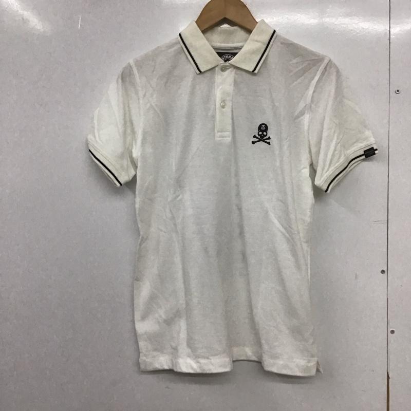 ステューシー STUSSY ポロシャツ 半袖 半袖ポロシャツ カラーシャツ 半袖カットソー mastermind S ロゴ、文字 白 / ホワイト /  メンズ USED 古着 中古 10148734
