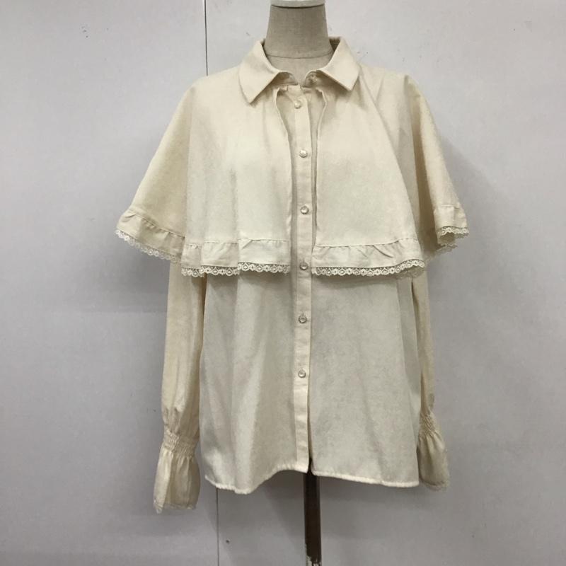アクシーズファム axes femme シャツ、ブラウス 長袖 TY91X79 ジャガードケープブラウス タグ付き FREE  アイボリー / アイボリー /  レディース USED 古着 中古 10120805