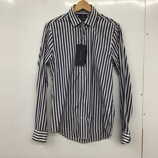 ザラメン ZARA MAN シャツ、ブラウス 長袖 長袖シャツ ストライプシャツ カラーシャツ S ストライプ 白 / ホワイト / X 紺 / ネイビー /  メンズ USED 古着 中古 10135478
