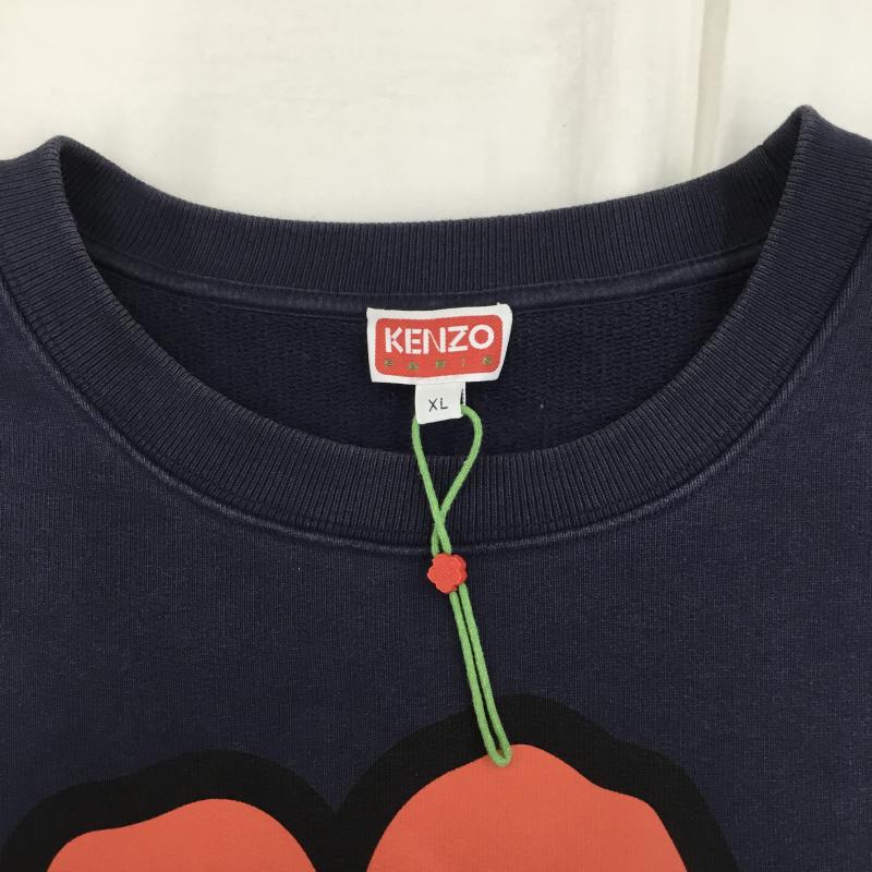 ケンゾー KENZO トレーナー 長袖 Boke Flower FD55SW4454ME XL プリント X ロゴ、文字 紺 / ネイビー / X 黄 / イエロー / X 赤 / レッド / X 白 / ホワイト /  メンズ USED 古着 中古 10124390