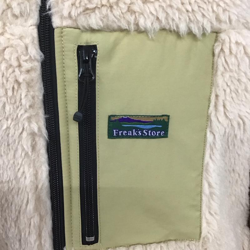 フリークスストア FREAK S STORE ジャケット、上着 ジャンパー、ブルゾン フリースジャケット ジップアップジャケット ジャンパー カジュアルジャケット アウター L ロゴ、文字 ベージュ / ベージュ /  メンズ USED 古着 中古 10106654