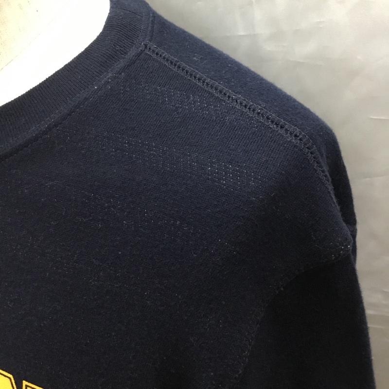 コーエン coen カットソー 七分袖 7525-609-8107 カレッジプリント M ロゴ、文字 紺 / ネイビー /  メンズ USED 古着 中古 10115530