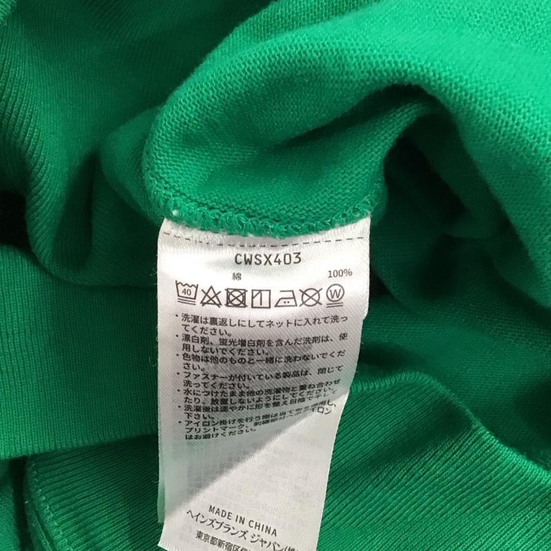 チャンピオン Champion トレーナー 長袖 cwsx403 スウェット クルーネックカットソー S ロゴ、文字 緑 / グリーン /  メンズ USED 古着 中古 10124659